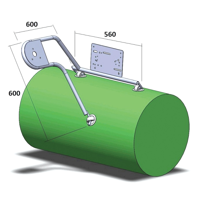 Стойка рулевая с креплением на баллон надувной лодки 25мм в Туле