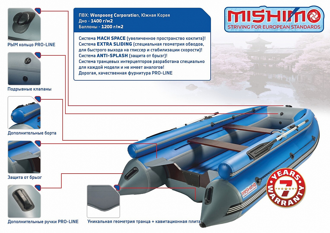 Лодка MISHIMO FAMILY LITE DF 370 в Туле