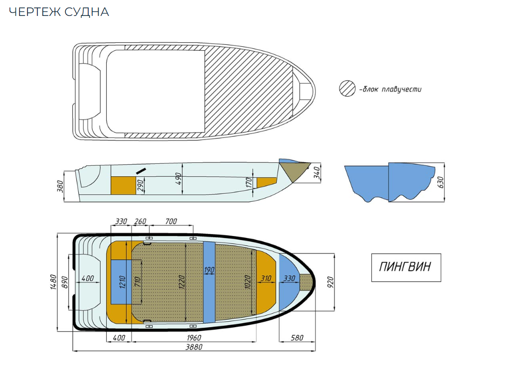 Стеклопластиковая лодка Пингвин (тримаран) в Туле