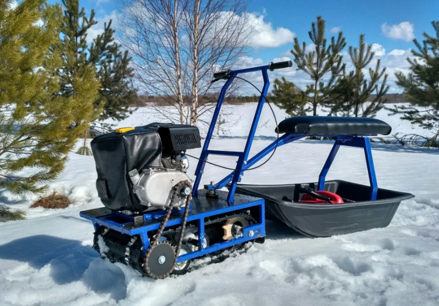 Мини-мотобуксировщик Альбатрос-М с фарой в Туле