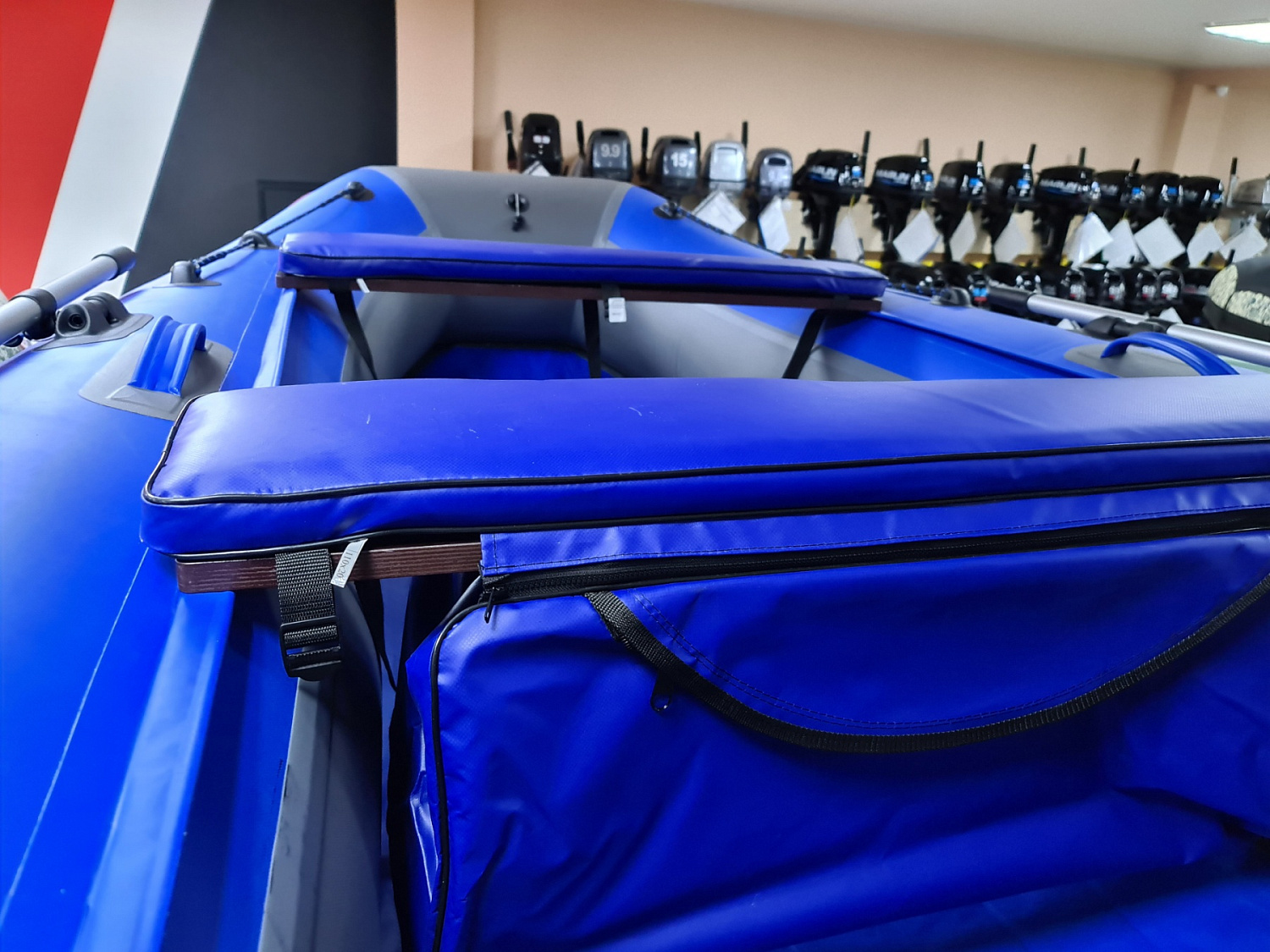 КОМПЛЕКТ МЯГКИХ НАКЛАДОК С СУМКОЙ ДЛЯ ЛОДОК 110Х20 СИНИЙ в Туле