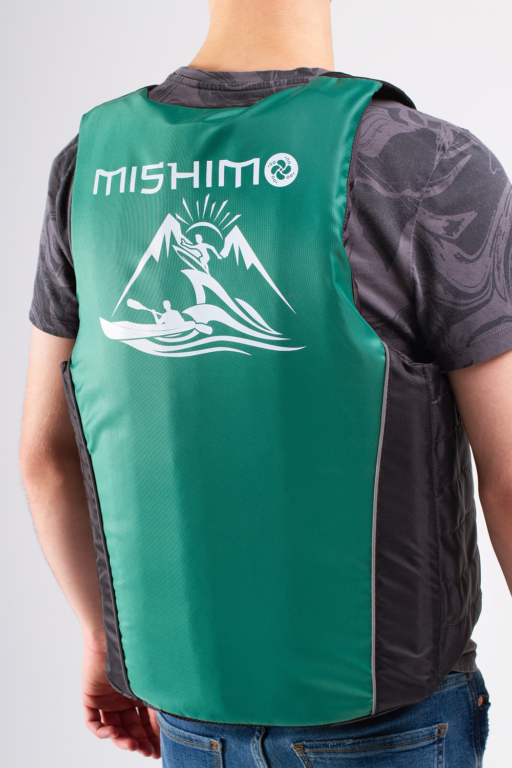 Жилет спасательный MISHIMO PRO Премиум качества Черно-зеленый в Туле