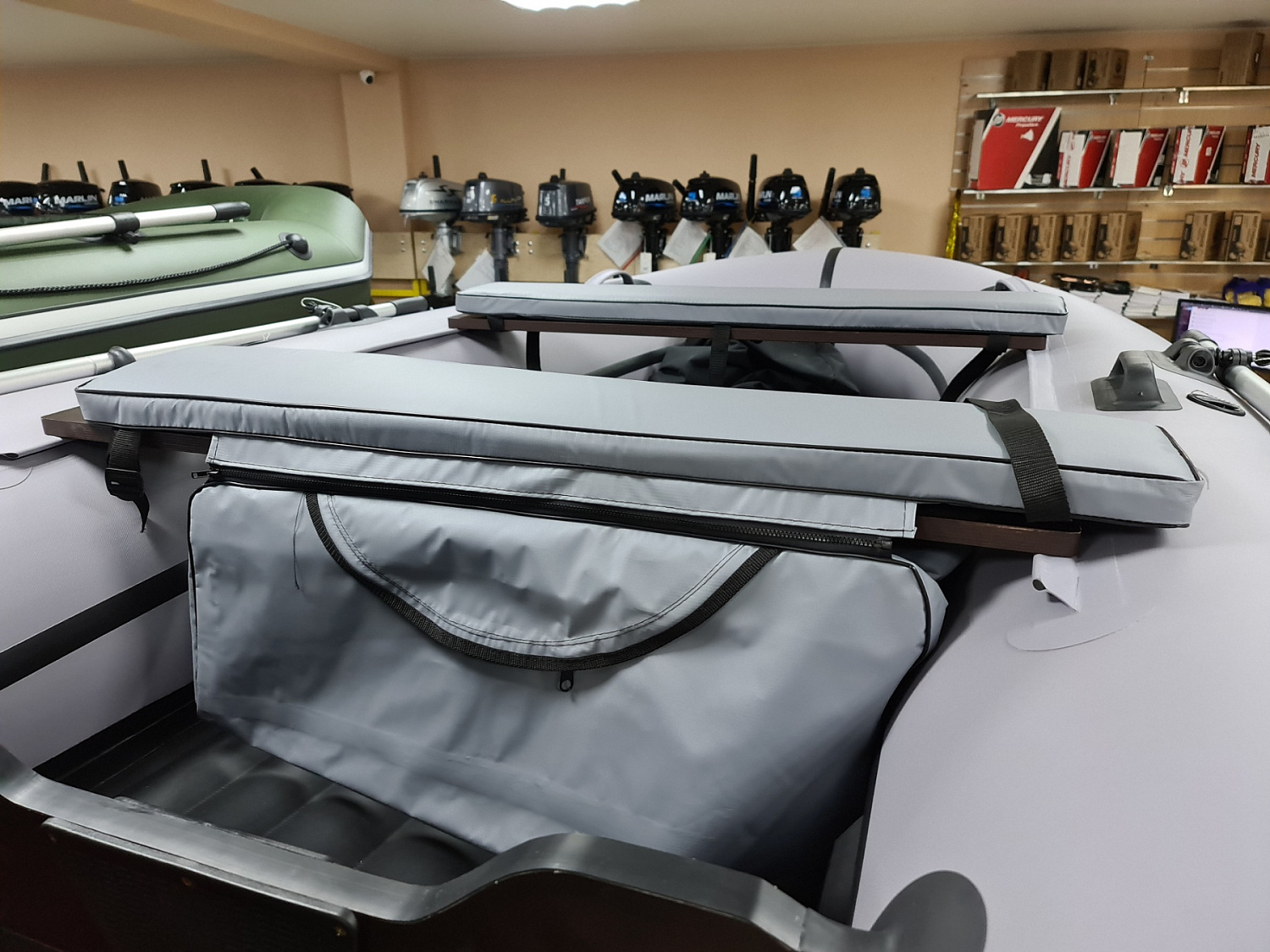 КОМПЛЕКТ МЯГКИХ НАКЛАДОК С СУМКОЙ ДЛЯ ЛОДОК 110Х20 СЕРЫЙ в Туле