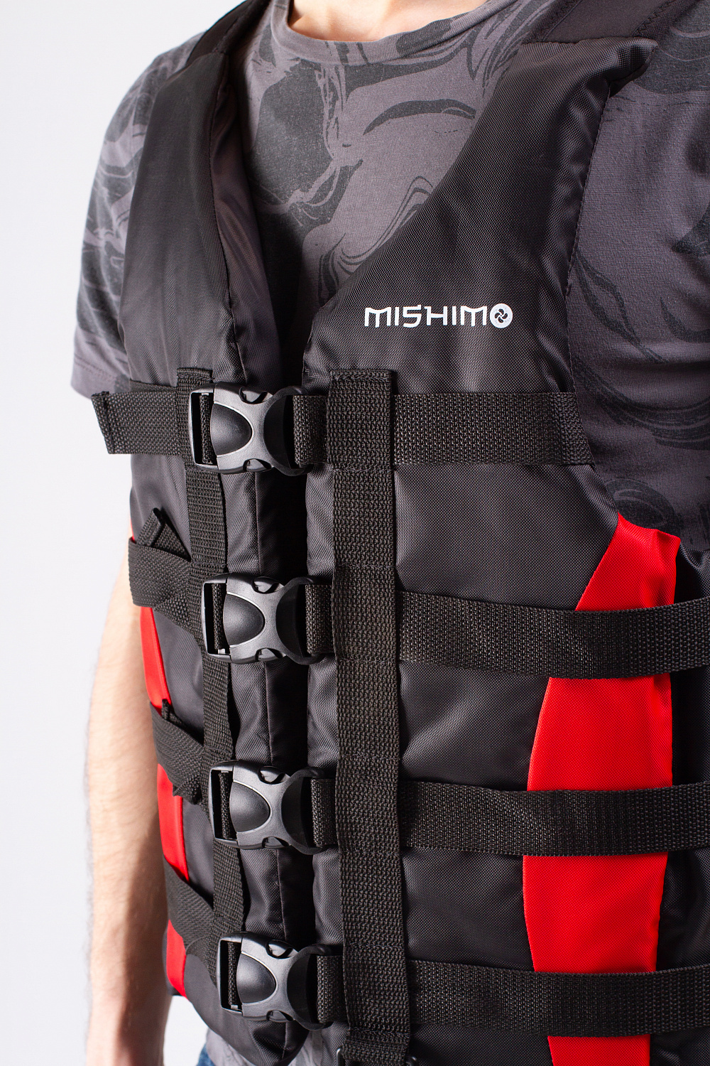 Жилет спасательный MISHIMO PRO Премиум качества Черно-красный в Туле